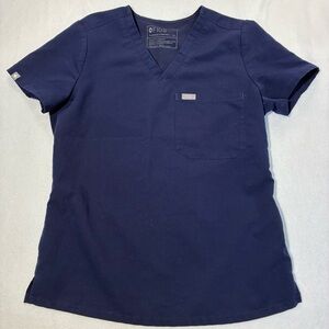 Figs Catarina Top XS Womens Blue Navy Scrub Uniform Shirt